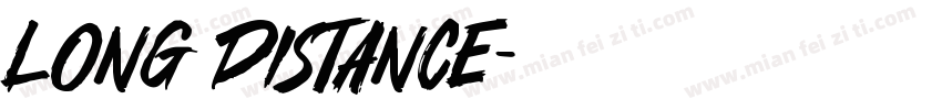 LONG DISTANCE字体转换
